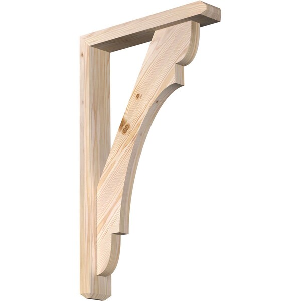 Ekena Millwork Olympic Craftsman Smooth Bracket w/ Offset Brace, Douglas Fir, 3 1/2"W x 18"D x 30"H BKT0402X18X30OLY04SDF - main